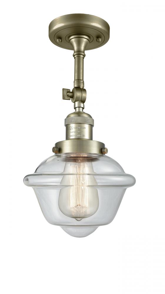 Oxford - 1 Light - 7 inch - Antique Brass - Semi-Flush Mount