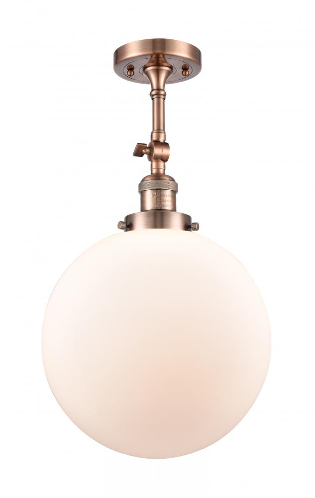 Beacon - 1 Light - 12 inch - Antique Copper - Semi-Flush Mount