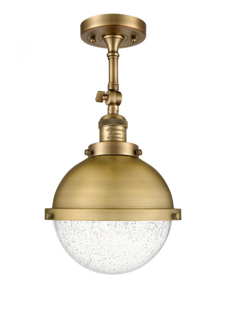 Hampden - 1 Light - 9 inch - Brushed Brass - Semi-Flush Mount