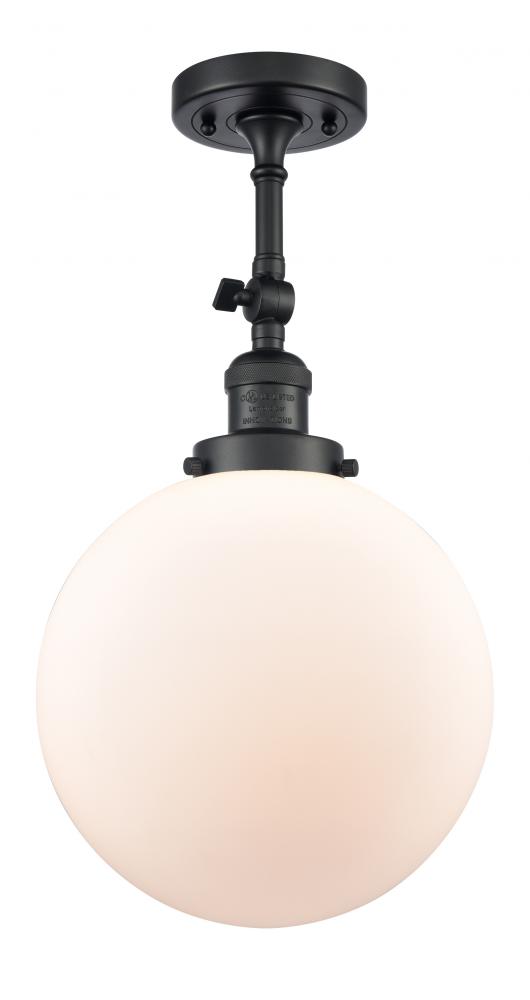 Beacon - 1 Light - 10 inch - Matte Black - Semi-Flush Mount