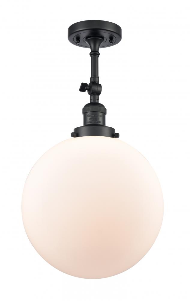 Beacon - 1 Light - 12 inch - Matte Black - Semi-Flush Mount