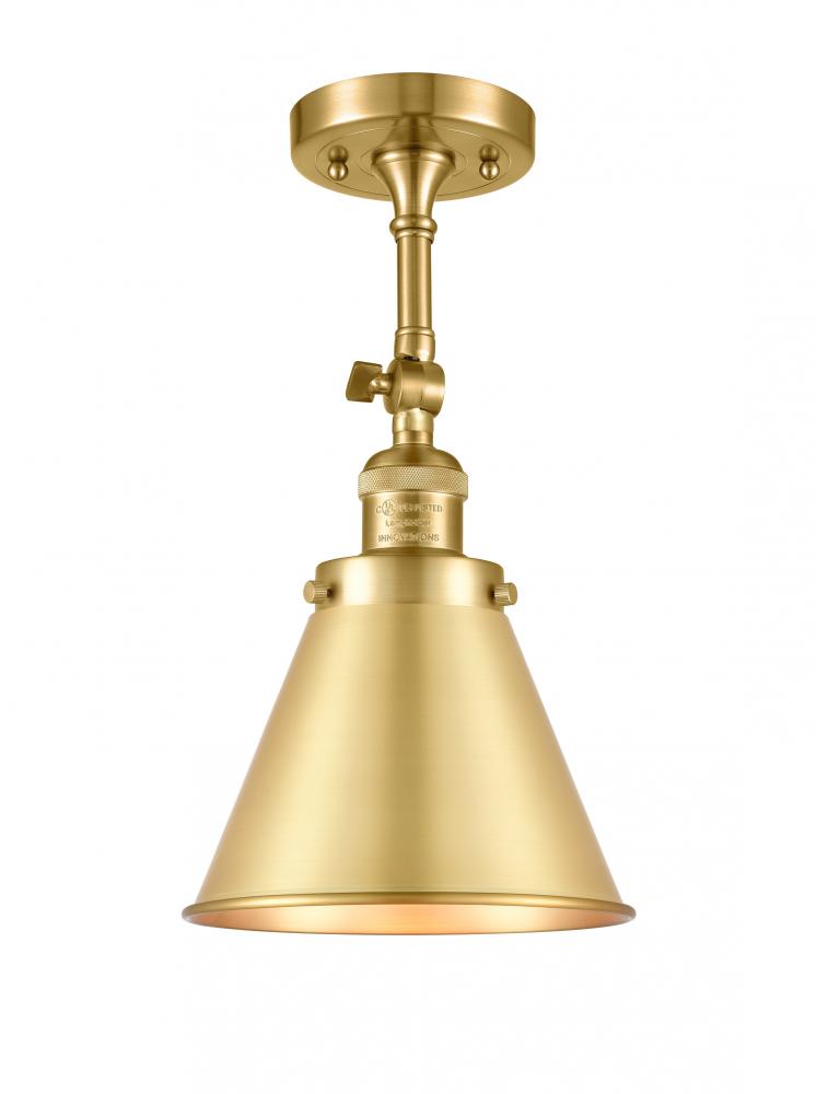 Appalachian - 1 Light - 8 inch - Satin Gold - Semi-Flush Mount