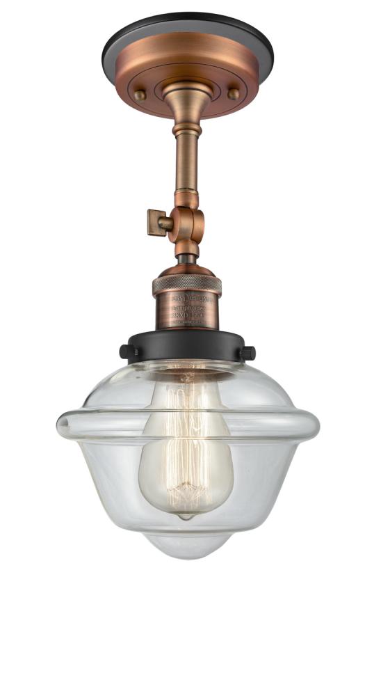 Oxford - 1 Light - 7 inch - Antique Copper - Semi-Flush Mount