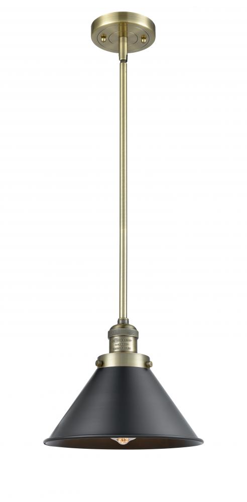 Briarcliff - 1 Light - 10 inch - Antique Brass - Stem Hung - Mini Pendant