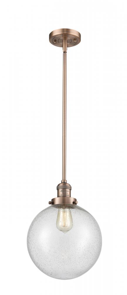 Beacon - 1 Light - 10 inch - Antique Copper - Stem Hung - Mini Pendant