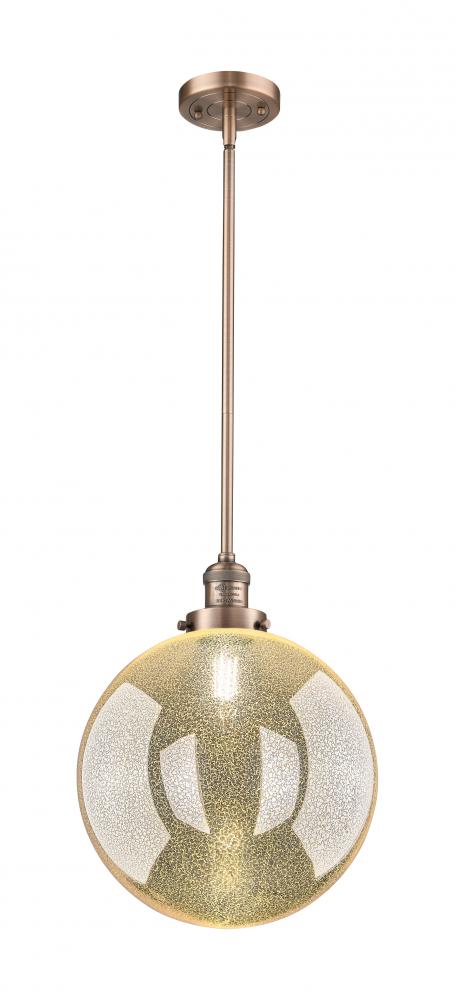 Beacon - 1 Light - 12 inch - Antique Copper - Stem Hung - Mini Pendant