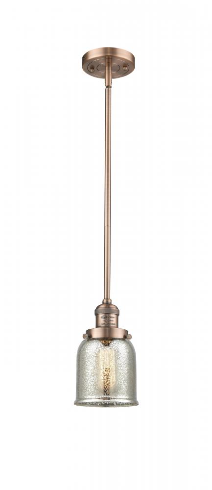 Bell - 1 Light - 5 inch - Antique Copper - Stem Hung - Mini Pendant