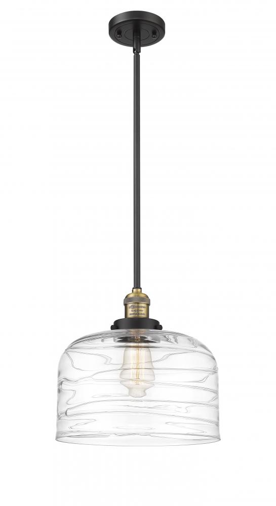 Bell - 1 Light - 12 inch - Black Antique Brass - Stem Hung - Mini Pendant