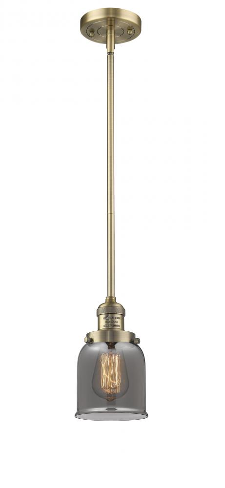 Bell - 1 Light - 5 inch - Brushed Brass - Stem Hung - Mini Pendant