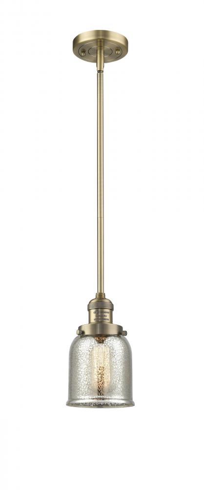 Bell - 1 Light - 5 inch - Brushed Brass - Stem Hung - Mini Pendant