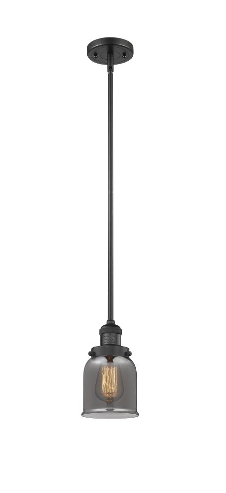 Bell - 1 Light - 5 inch - Matte Black - Stem Hung - Mini Pendant