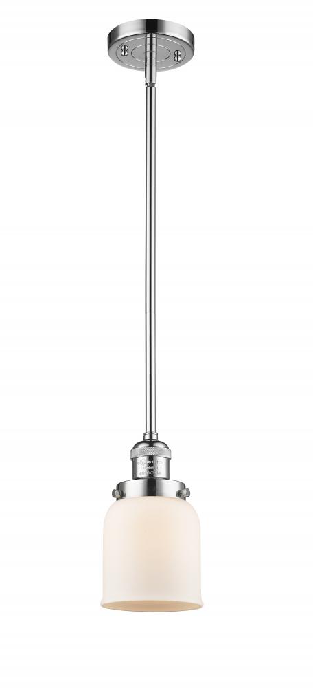 Bell - 1 Light - 5 inch - Polished Chrome - Stem Hung - Mini Pendant