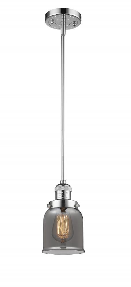 Bell - 1 Light - 5 inch - Polished Chrome - Stem Hung - Mini Pendant