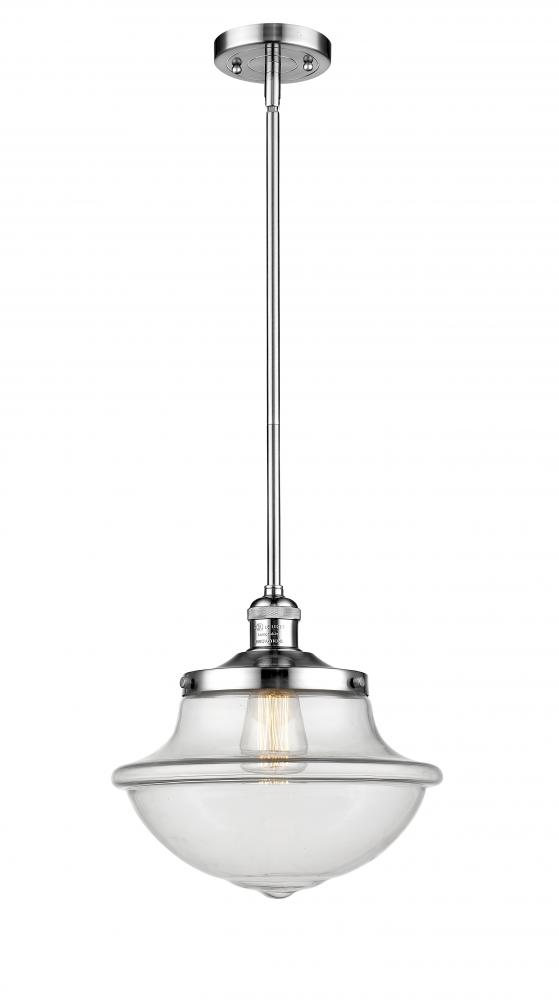 Oxford - 1 Light - 12 inch - Polished Chrome - Stem Hung - Mini Pendant