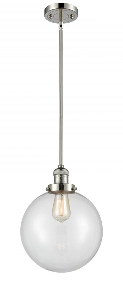 Beacon - 1 Light - 10 inch - Polished Nickel - Stem Hung - Mini Pendant