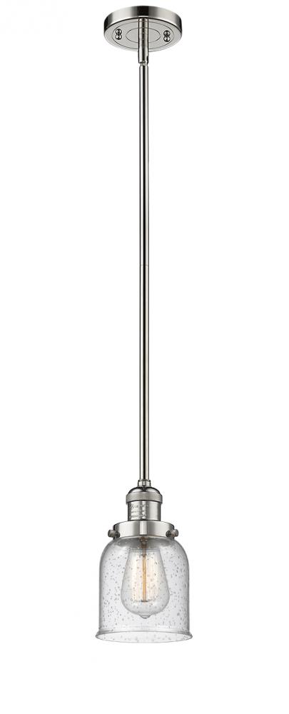 Bell - 1 Light - 5 inch - Polished Nickel - Stem Hung - Mini Pendant