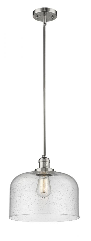 Bell - 1 Light - 12 inch - Polished Nickel - Stem Hung - Mini Pendant