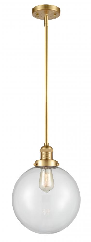 Beacon - 1 Light - 10 inch - Satin Gold - Stem Hung - Mini Pendant