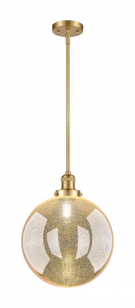 Beacon - 1 Light - 12 inch - Satin Gold - Stem Hung - Mini Pendant