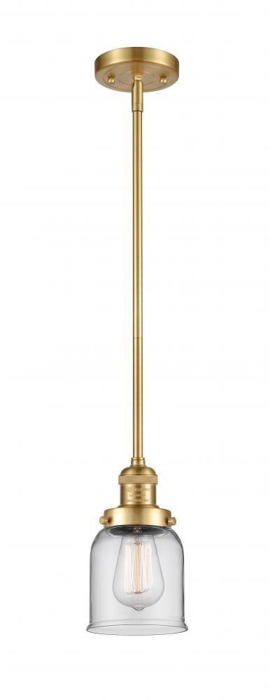 Bell - 1 Light - 5 inch - Satin Gold - Stem Hung - Mini Pendant