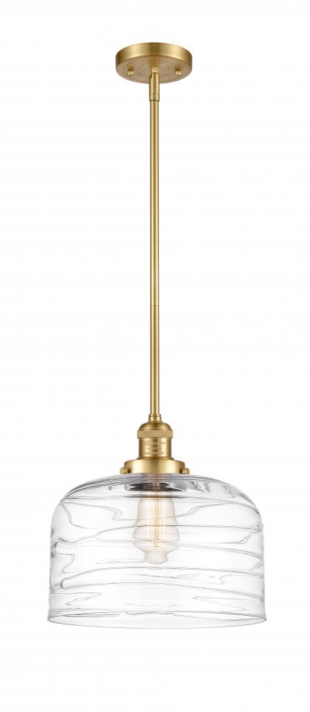 Bell - 1 Light - 12 inch - Satin Gold - Stem Hung - Mini Pendant