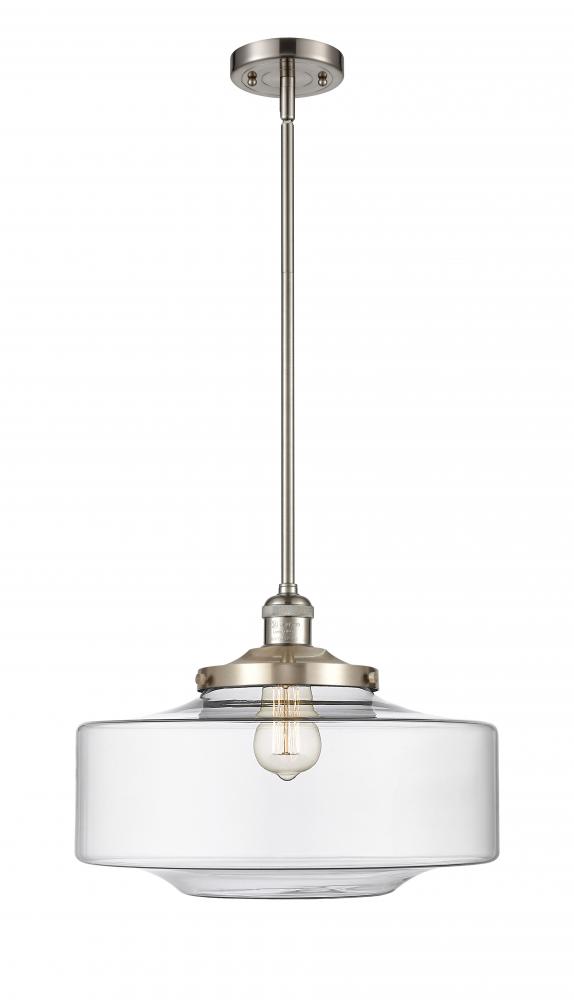 Bridgeton - 1 Light - 16 inch - Brushed Satin Nickel - Stem Hung - Mini Pendant