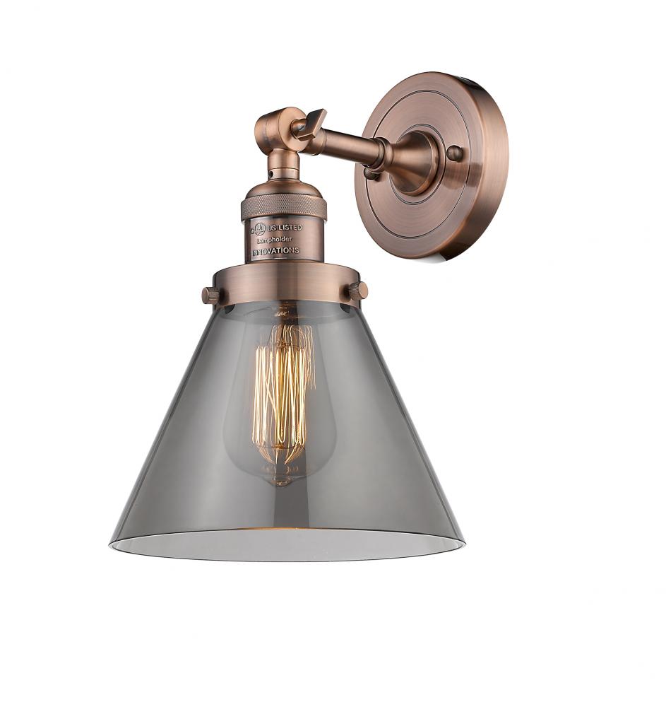 Cone - 1 Light - 8 inch - Antique Copper - Sconce