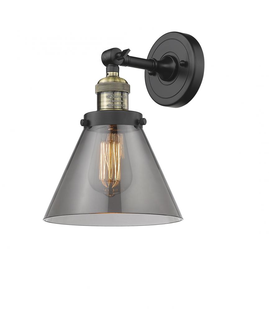 Cone - 1 Light - 8 inch - Black Antique Brass - Sconce