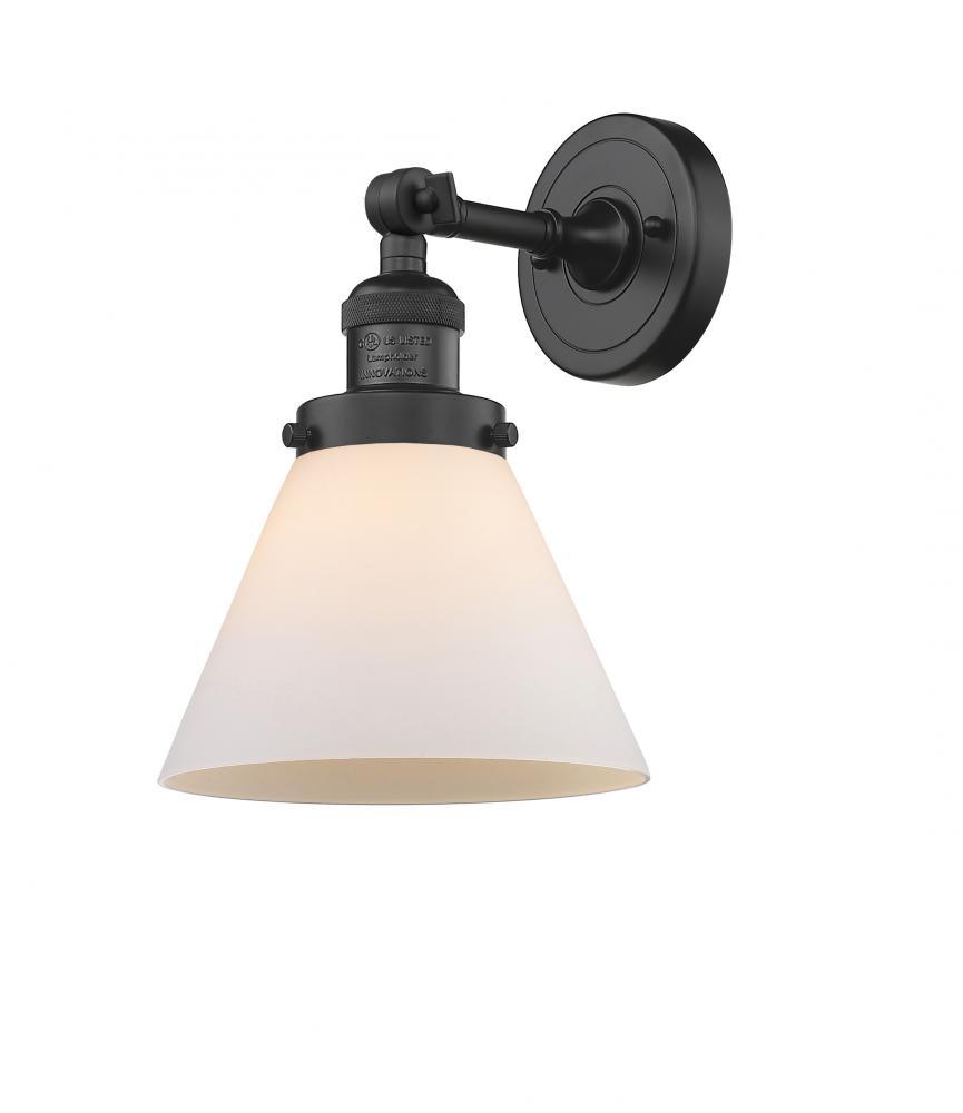 Cone - 1 Light - 8 inch - Matte Black - Sconce