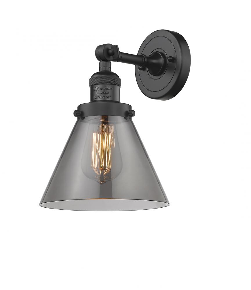 Cone - 1 Light - 8 inch - Matte Black - Sconce