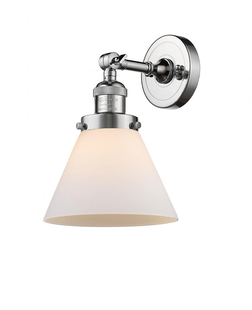 Cone - 1 Light - 8 inch - Polished Chrome - Sconce