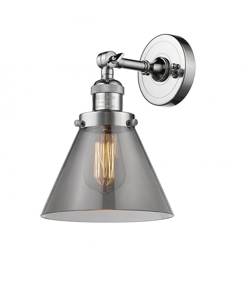 Cone - 1 Light - 8 inch - Polished Chrome - Sconce