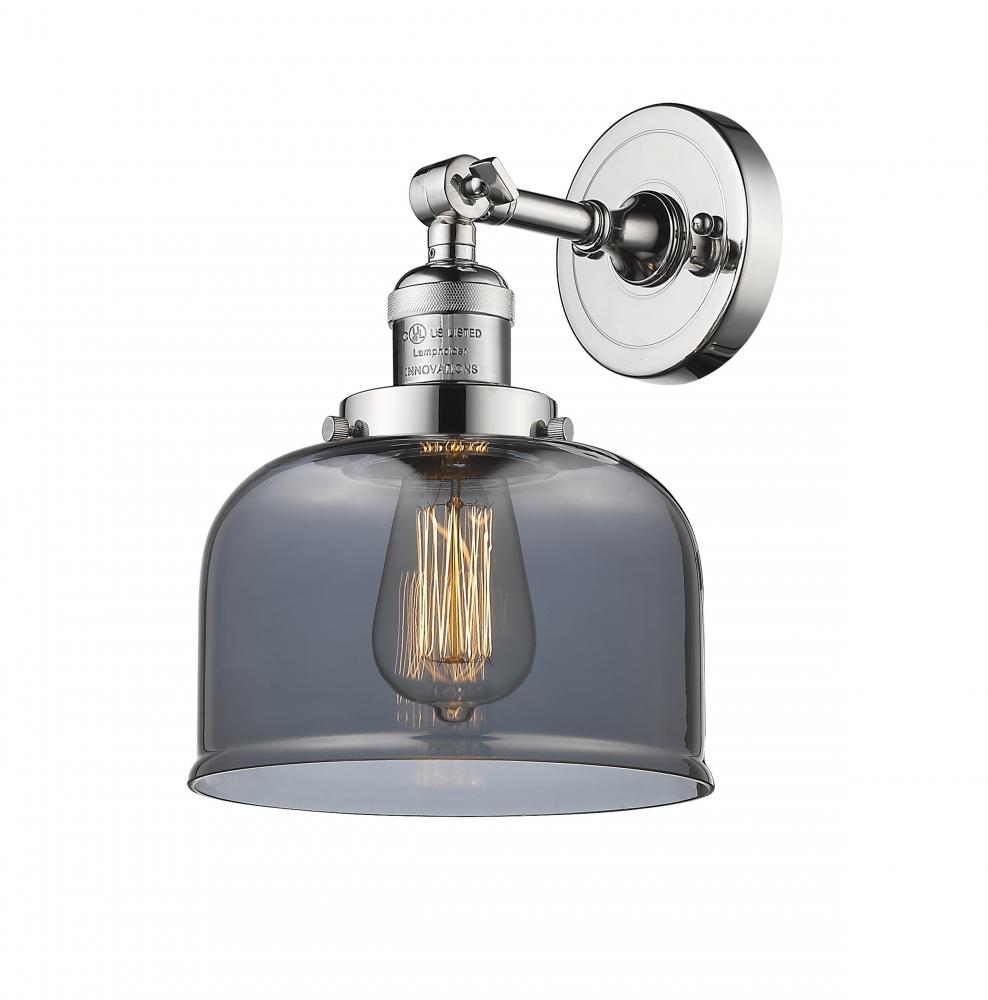 Bell - 1 Light - 8 inch - Polished Nickel - Sconce