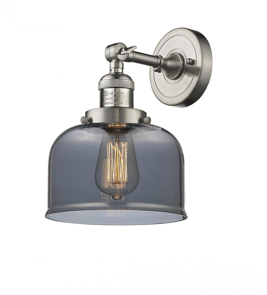 Bell - 1 Light - 8 inch - Brushed Satin Nickel - Sconce