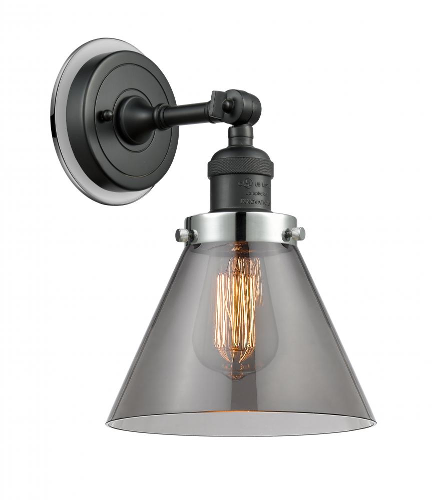 Cone - 1 Light - 8 inch - Matte Black - Sconce