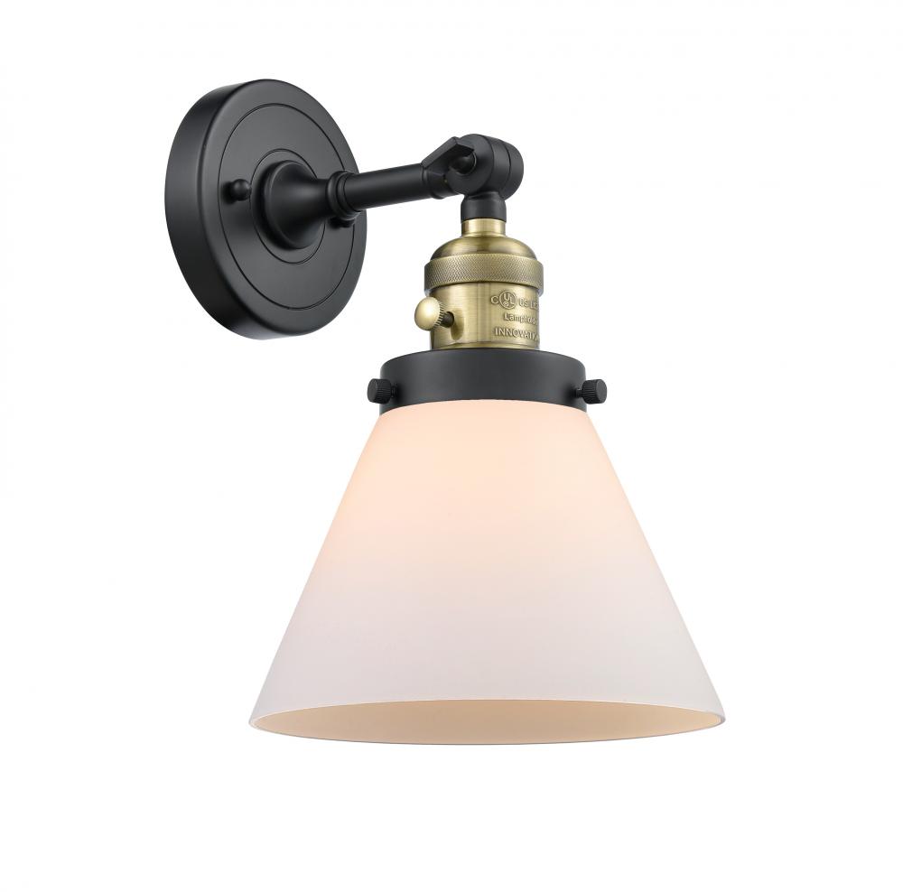 Cone - 1 Light - 8 inch - Black Antique Brass - Sconce