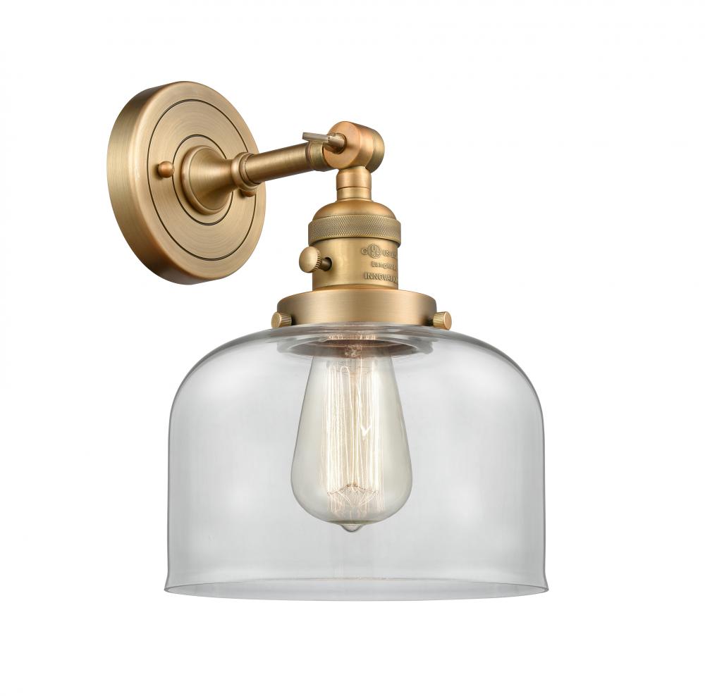 Bell - 1 Light - 8 inch - Brushed Brass - Sconce