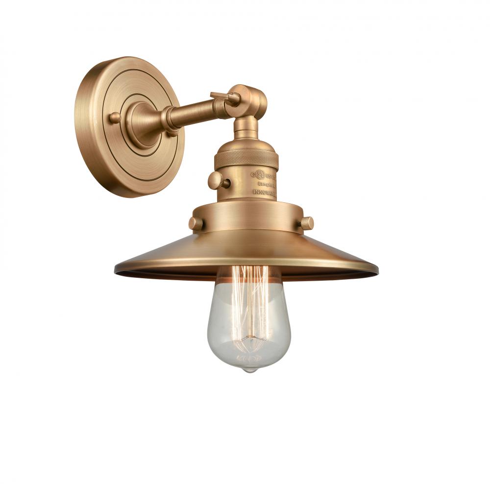 Railroad - 1 Light - 8 inch - Brushed Brass - Sconce