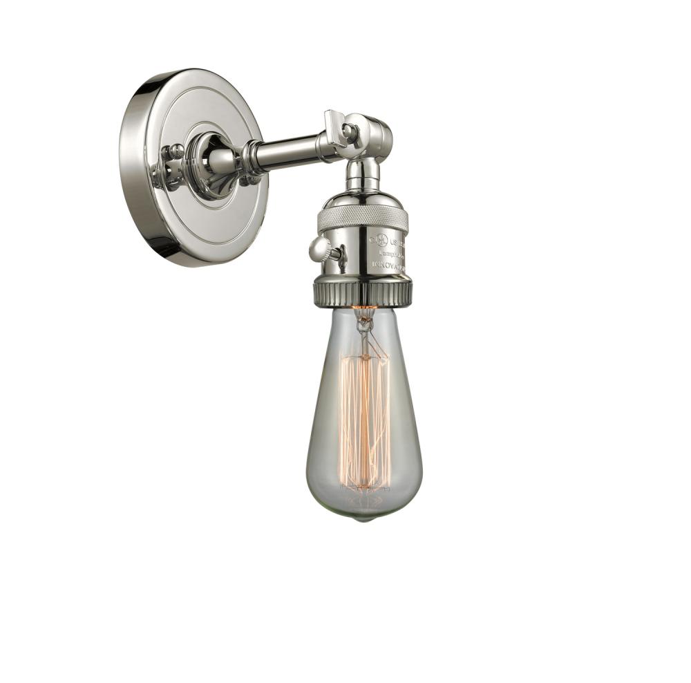 Bare Bulb - 1 Light - 5 inch - Polished Nickel - Sconce