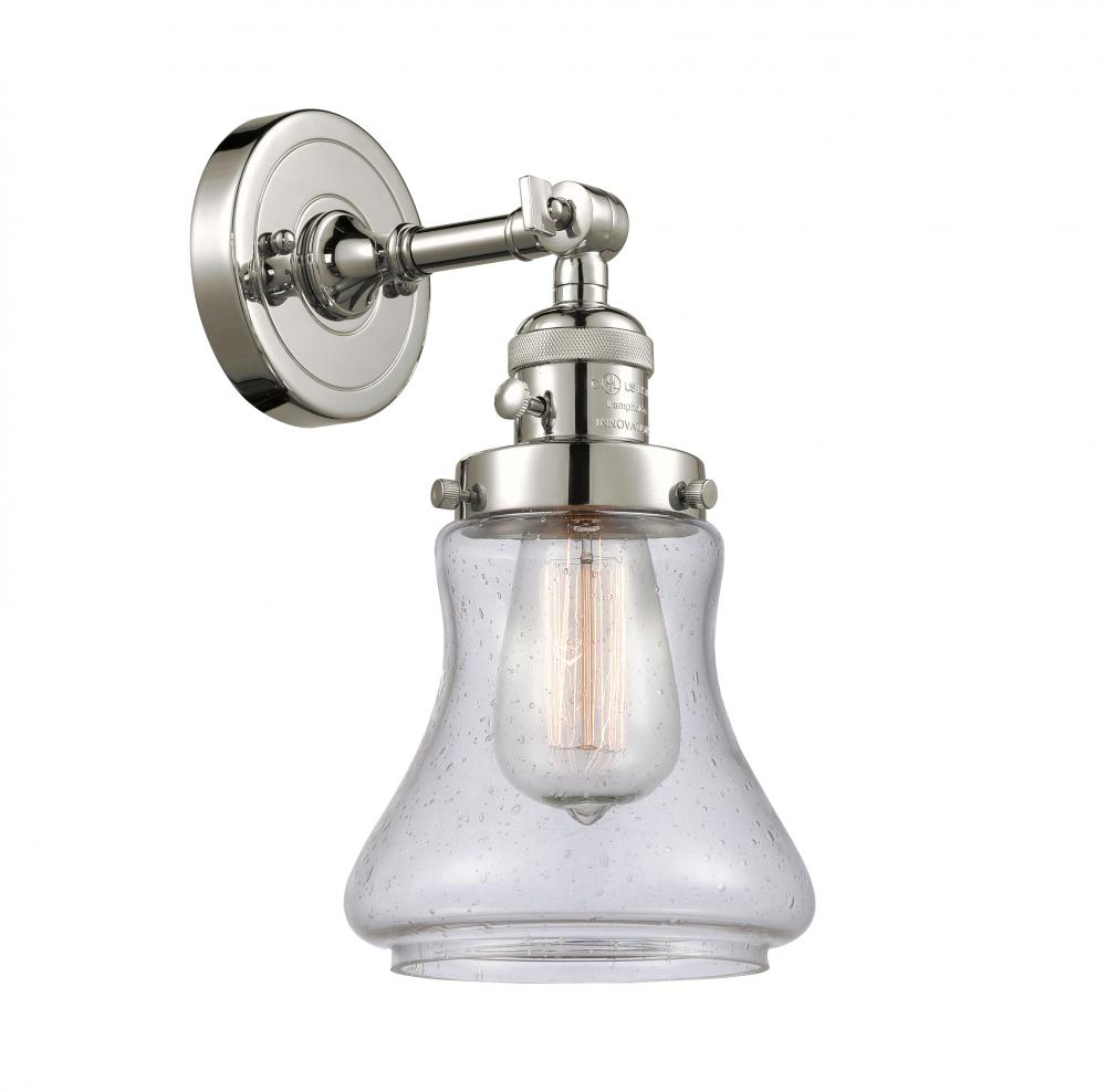 Bellmont - 1 Light - 7 inch - Polished Nickel - Sconce