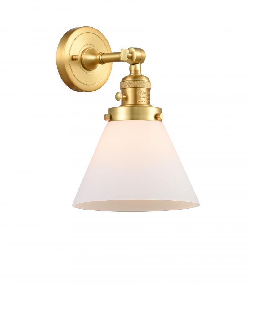 Cone - 1 Light - 8 inch - Satin Gold - Sconce