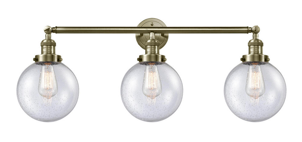 Beacon - 3 Light - 32 inch - Antique Brass - Bath Vanity Light