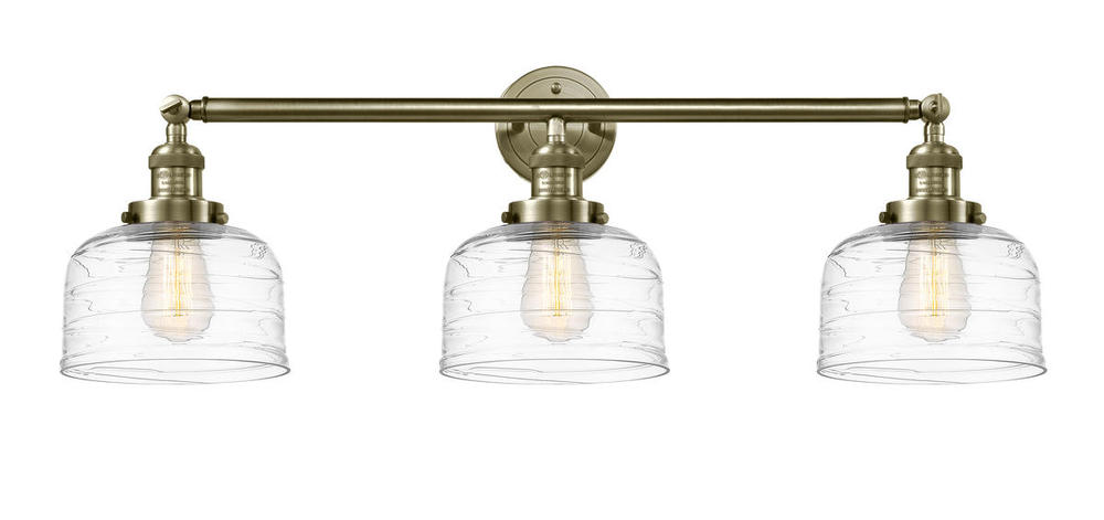 Bell - 3 Light - 32 inch - Antique Brass - Bath Vanity Light