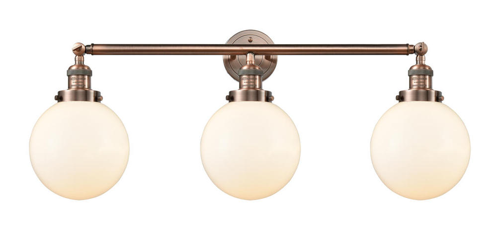 Beacon - 3 Light - 32 inch - Antique Copper - Bath Vanity Light