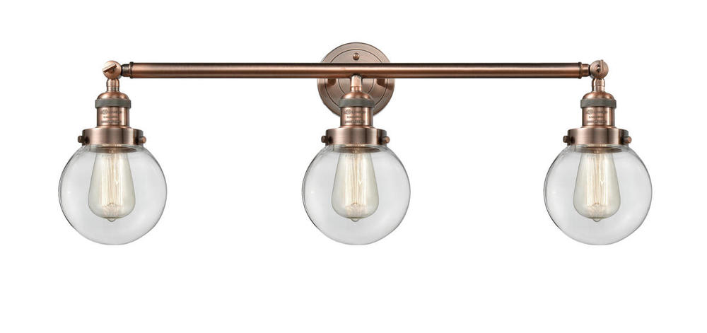 Beacon - 3 Light - 30 inch - Antique Copper - Bath Vanity Light