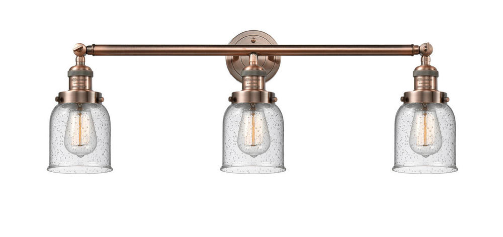 Bell - 3 Light - 30 inch - Antique Copper - Bath Vanity Light