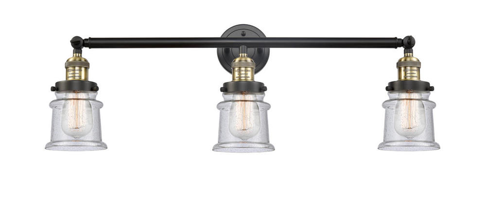 Canton - 3 Light - 30 inch - Black Antique Brass - Bath Vanity Light