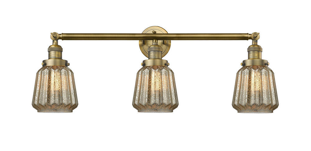 Chatham - 3 Light - 30 inch - Brushed Brass - Bath Vanity Light