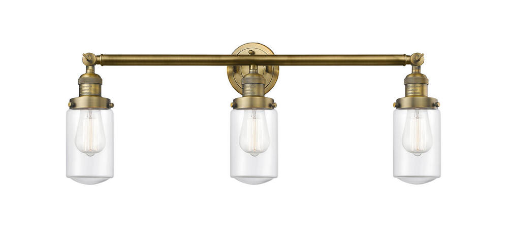 Dover - 3 Light - 31 inch - Brushed Brass - Bath Vanity Light