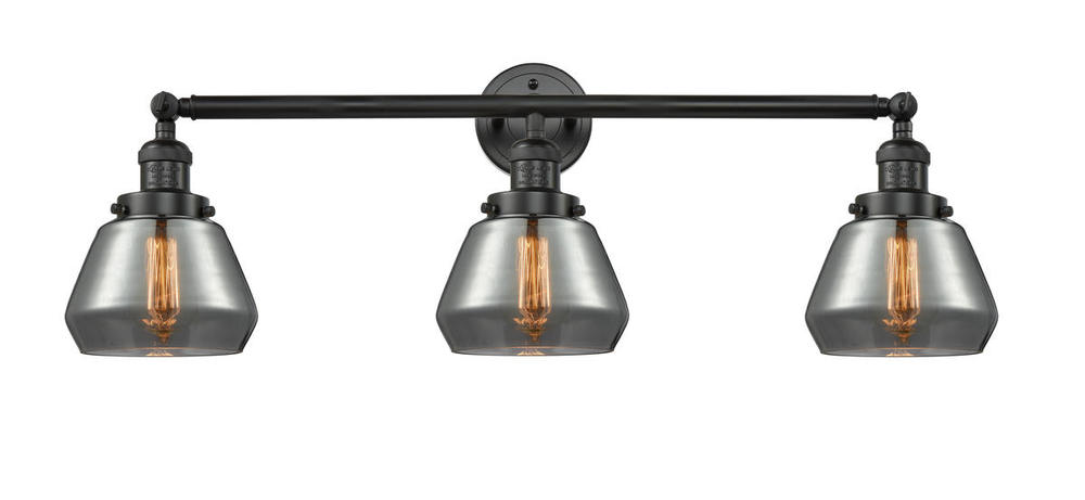 Fulton - 3 Light - 30 inch - Matte Black - Bath Vanity Light